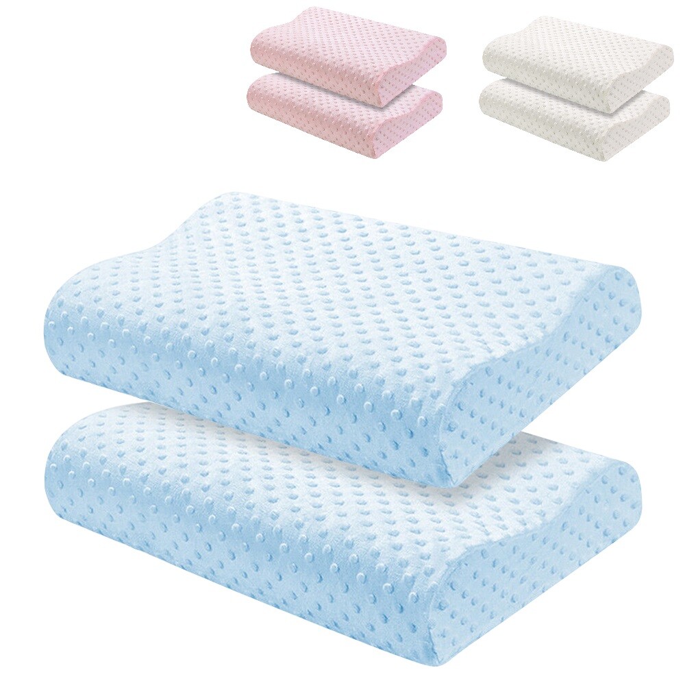 2 Pack Memory Foam Sleeping Pillow High Low Side Ergonomic Design Neck Support gallery