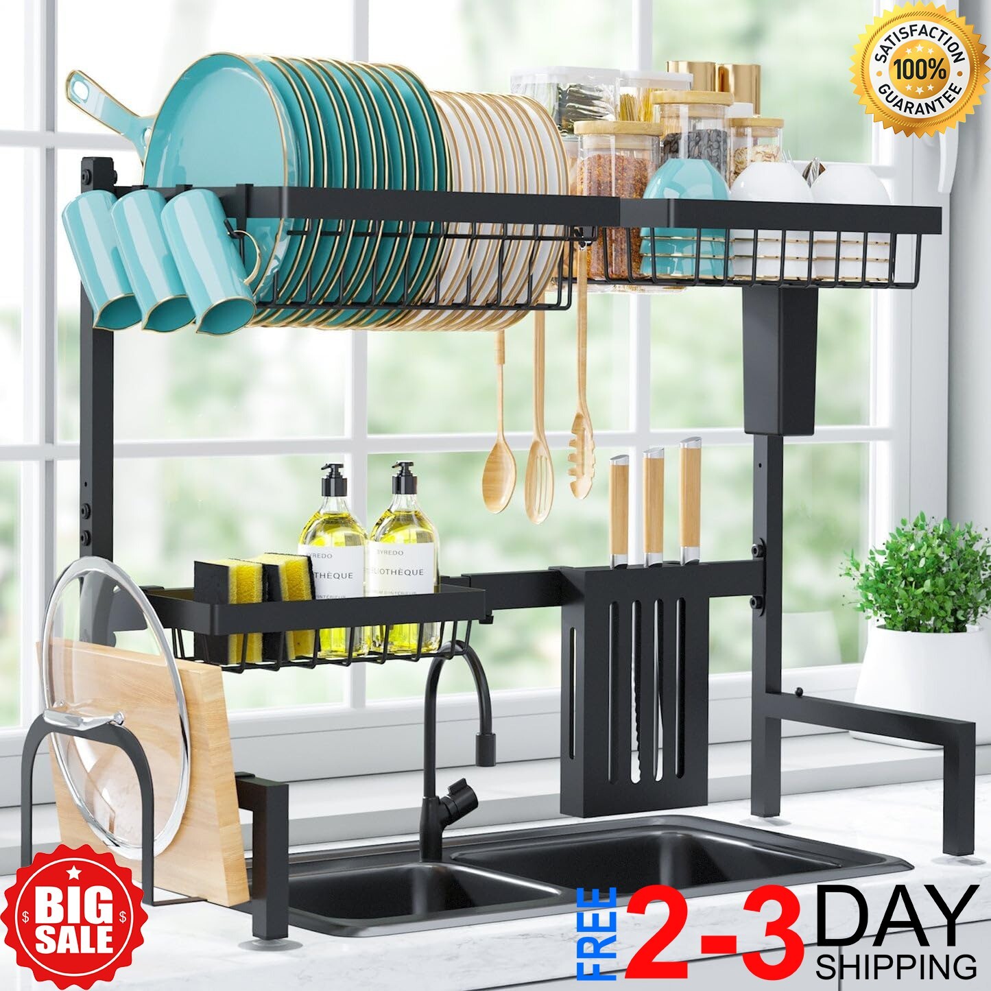 Dish Drying Rack Large Over The Sink Dish Drainer Drying Rack Kitchen Organizers gallery