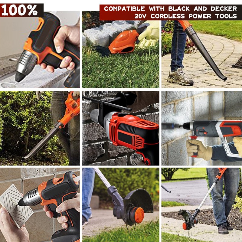 2PACK For BLACK DECKER 20V MAX* 2.0 Ah Lithium Battery Pack - LBXR2020-OPE gallery