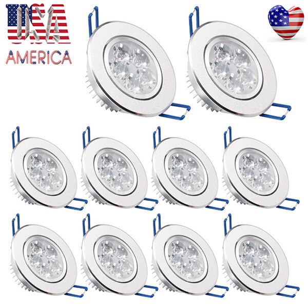 10PC Dimmable Downlight LED Recessed Ceiling Light Spotlight Home Decor 110V gallery