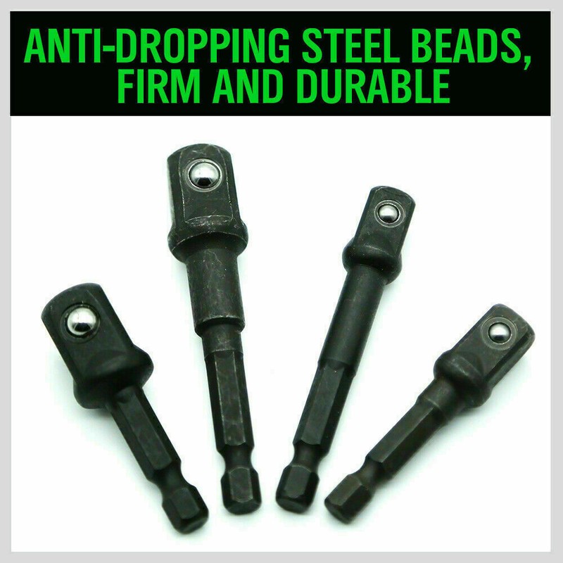 9Pcs Socket Adapter Drill Bits Set Hex Impact Driver Tools 1/4" 3/8" 1/2" Shank gallery