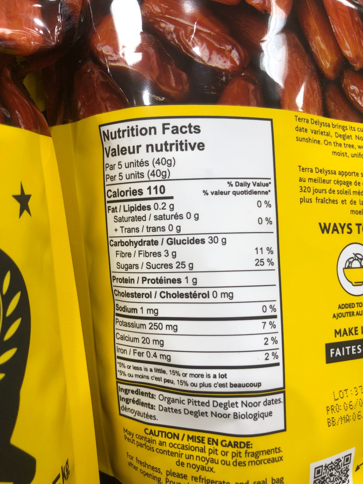 ORGANIC Sun-dried Pitted Dates 40oz Each, No Sugar Added, Gluten Free, (2-Bag) gallery