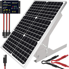 30W Solar Panel Kit 12V, Monocrystalline Solar Panel Charger off Grid with Intel
