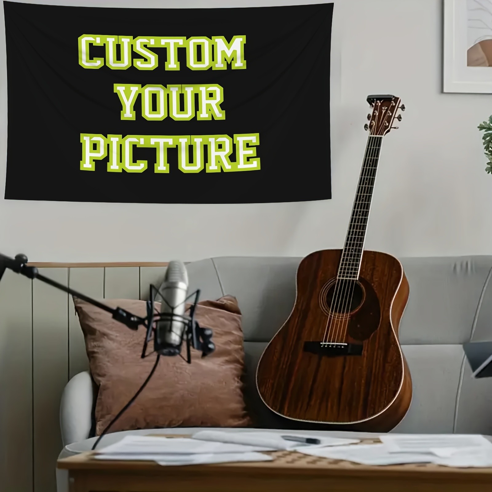1 Pcs Custom Tapestry Uploaded Images Personalized Background Wall Decoration gallery