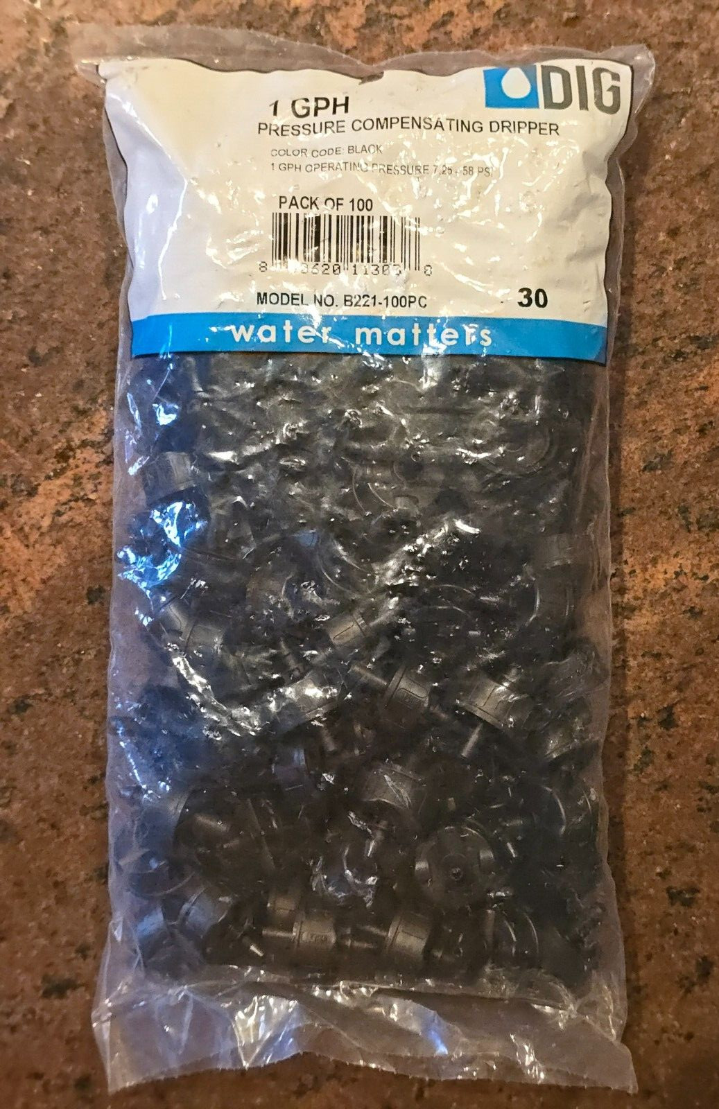 DIG B221-100PC 1 GPH Pressure Compensating Dripper (100-Pack) gallery