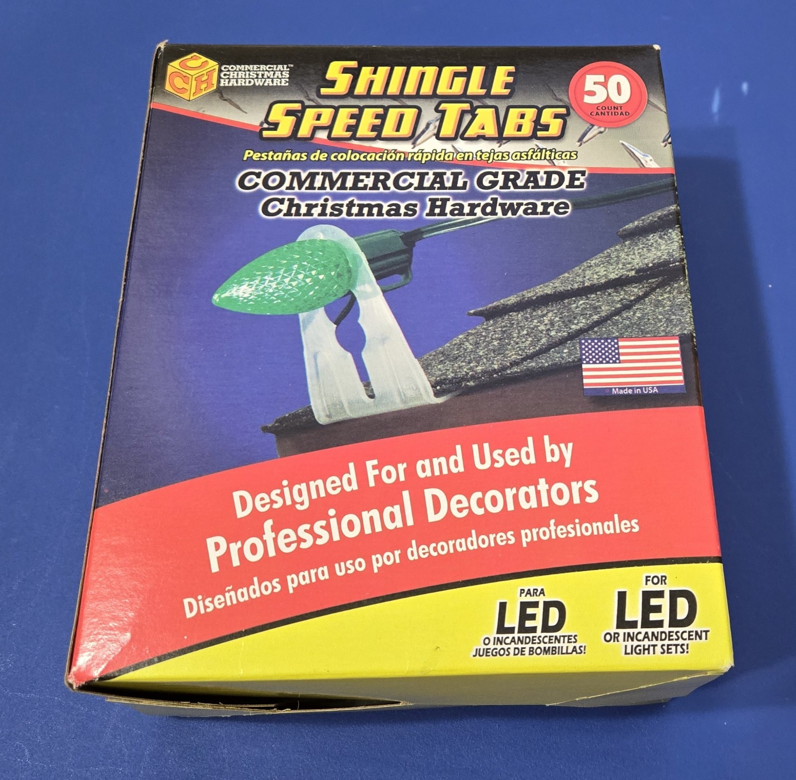 50 Shingle Speed Tabs Commercial Grade For Christmas LED & Incandescent Lights gallery