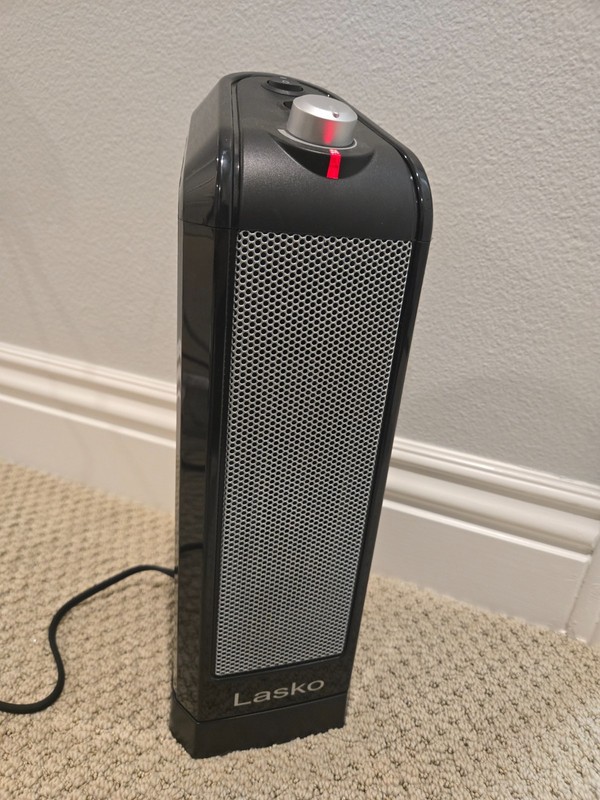 Lasko CT16450 Oscillating Ceramic Space Heater; Black, 1500W, 2 Speeds, 15.7In gallery