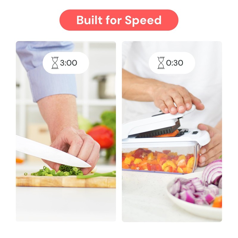 Fullstar Original Pro Vegetable Chopper & Spiralizer, Food Prep, 5-Cup gallery