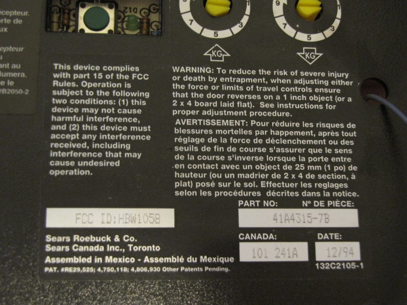 Tested, Working Sears Craftsman Circuit Board GREEN Learn Button 41A4315-7 gallery