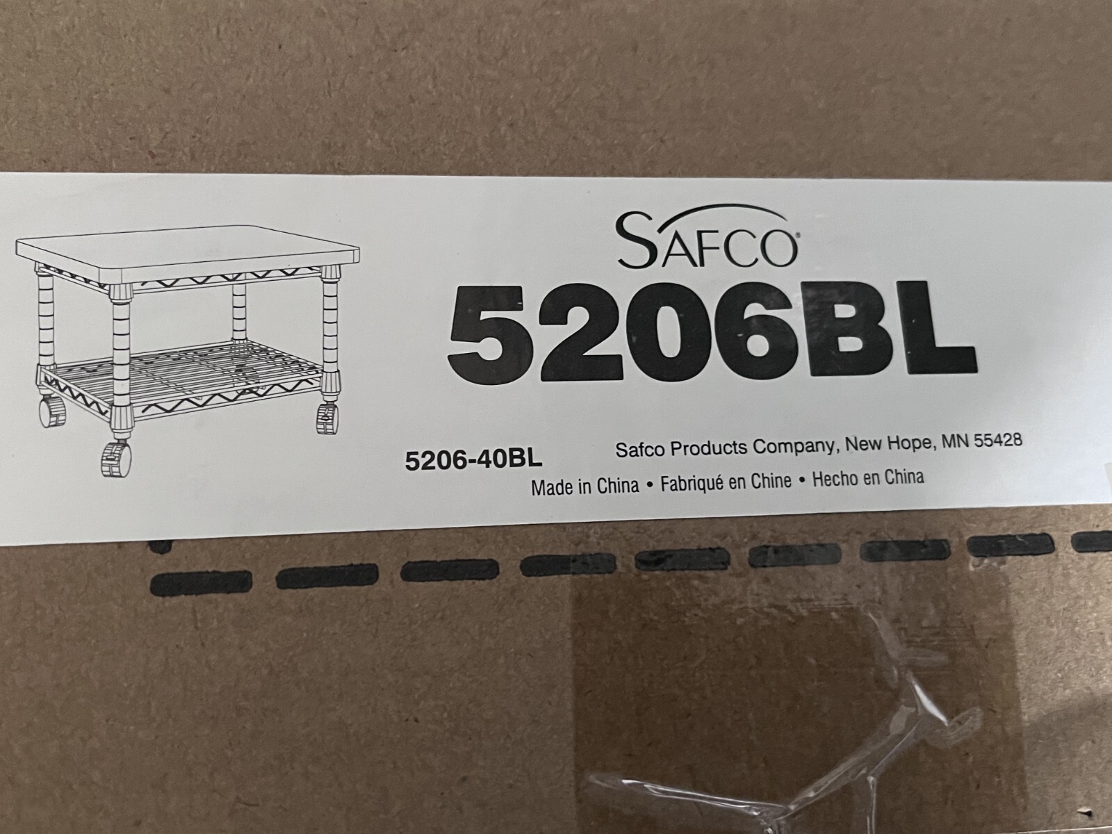Safco Under-Desk Rolling Printer Stand - Steel Shelf - Black Powder Coat Finish gallery