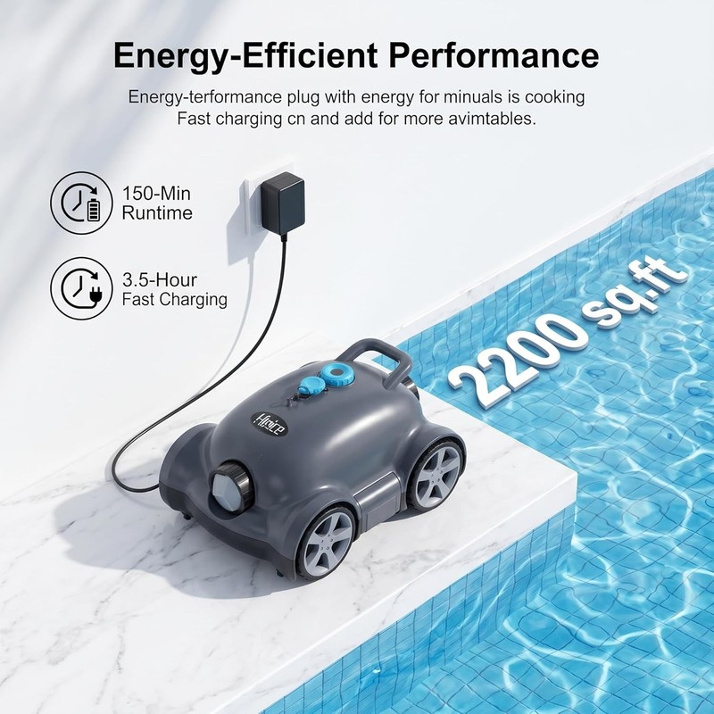 Automatic Pool Vacuum Robot Inground Above 2200 Sq Ft gallery