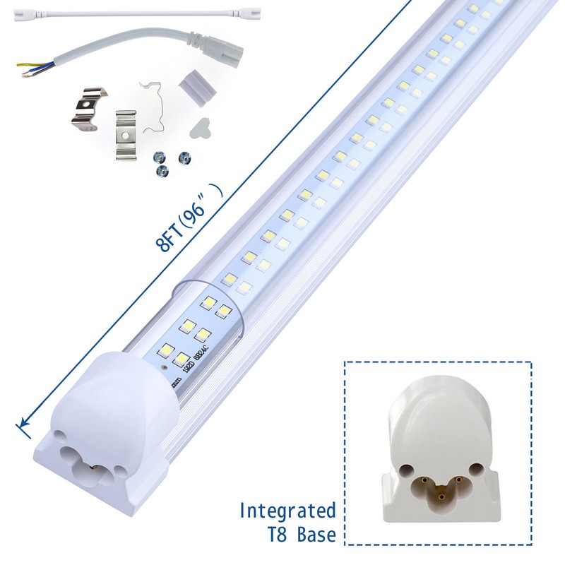 12Pack 8FT LED Linkable Shop Light for Garage, T8 8feet LED Tube Light Fixture gallery