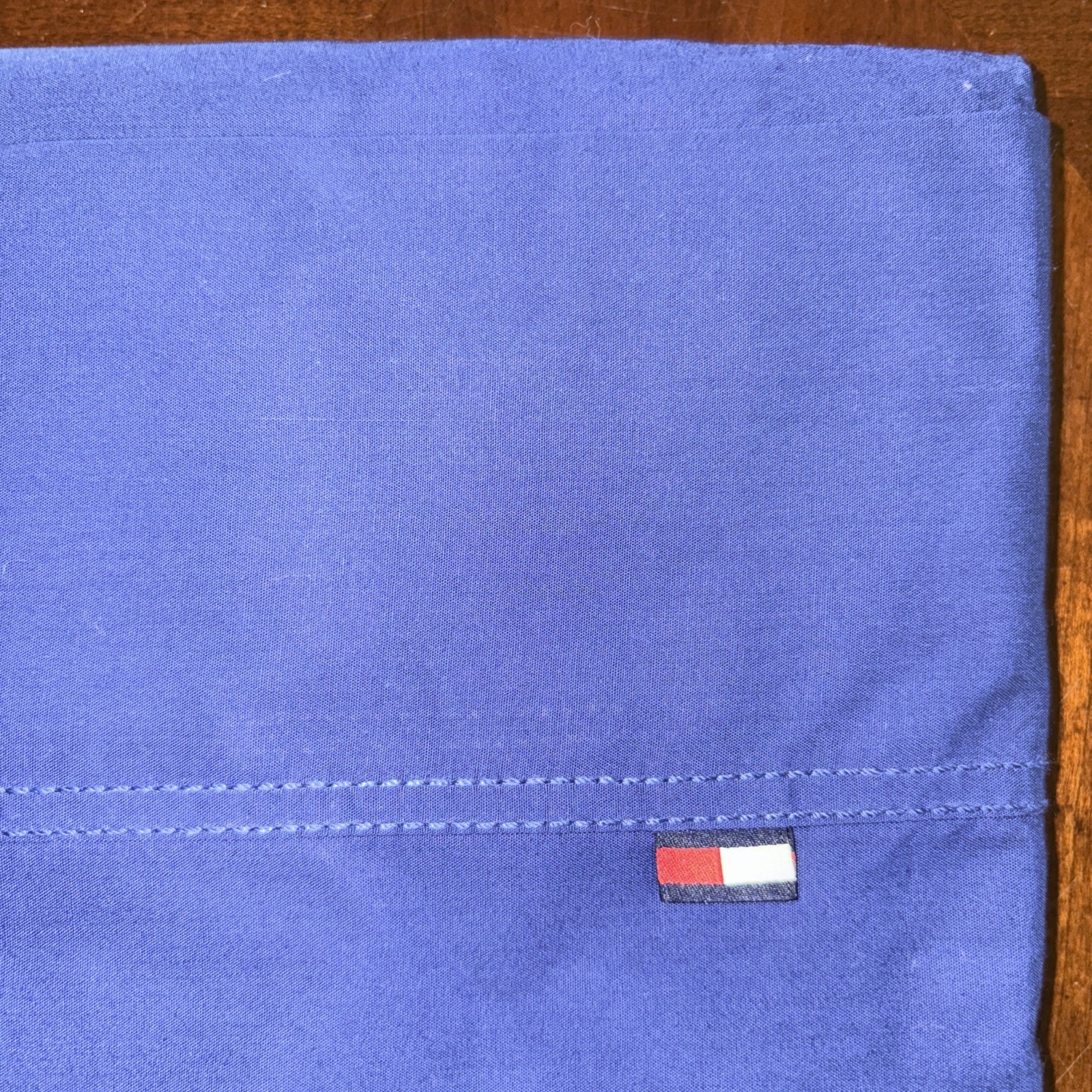 Tommy Hilfiger Solid FULL FLAT SHEET 81x96 100% Cotton Washable Blue gallery