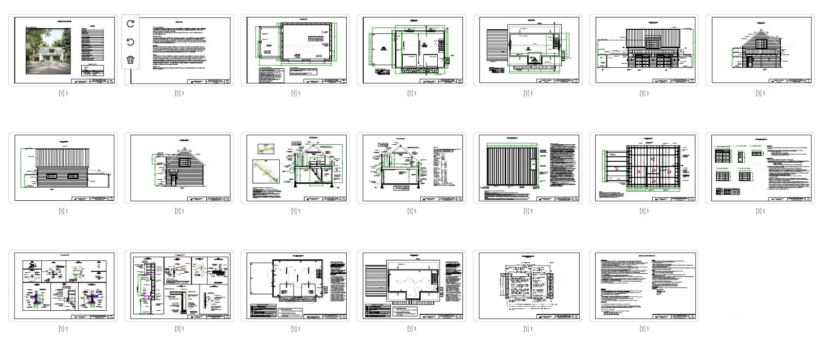 Traditional 2-car Detached Garage Plan with Attic and Carport gallery