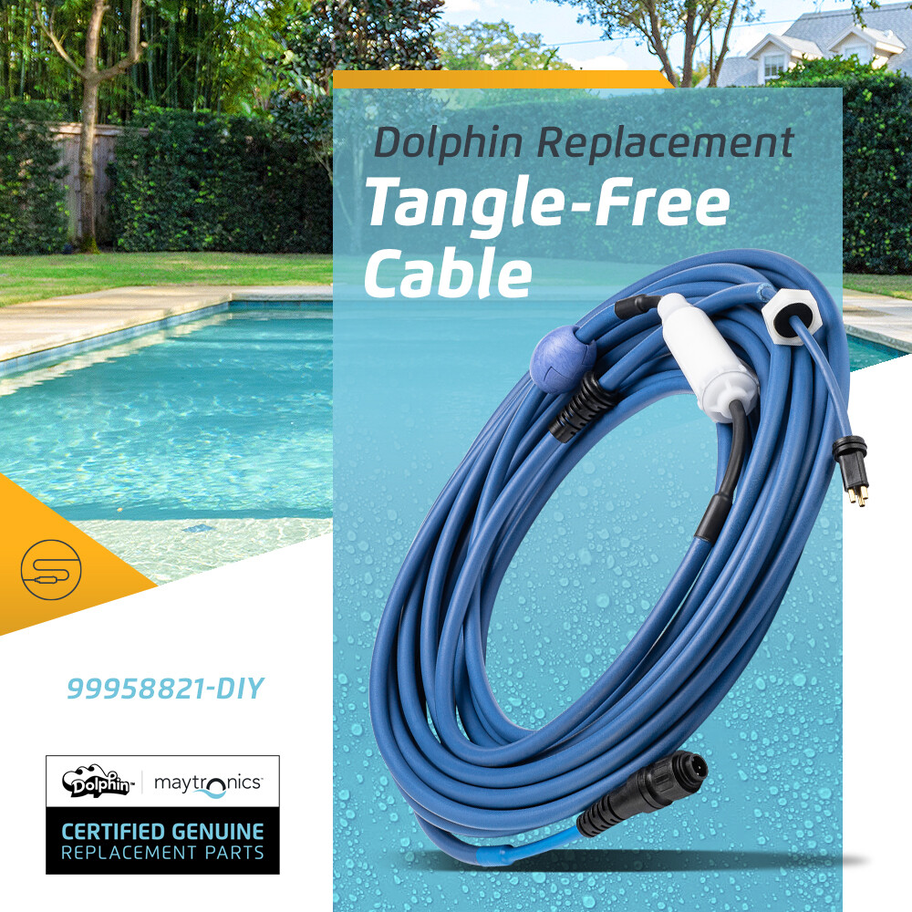 Genuine Dolphin Replacement Part — Durable 60 FT Blue Cable with Swivel gallery