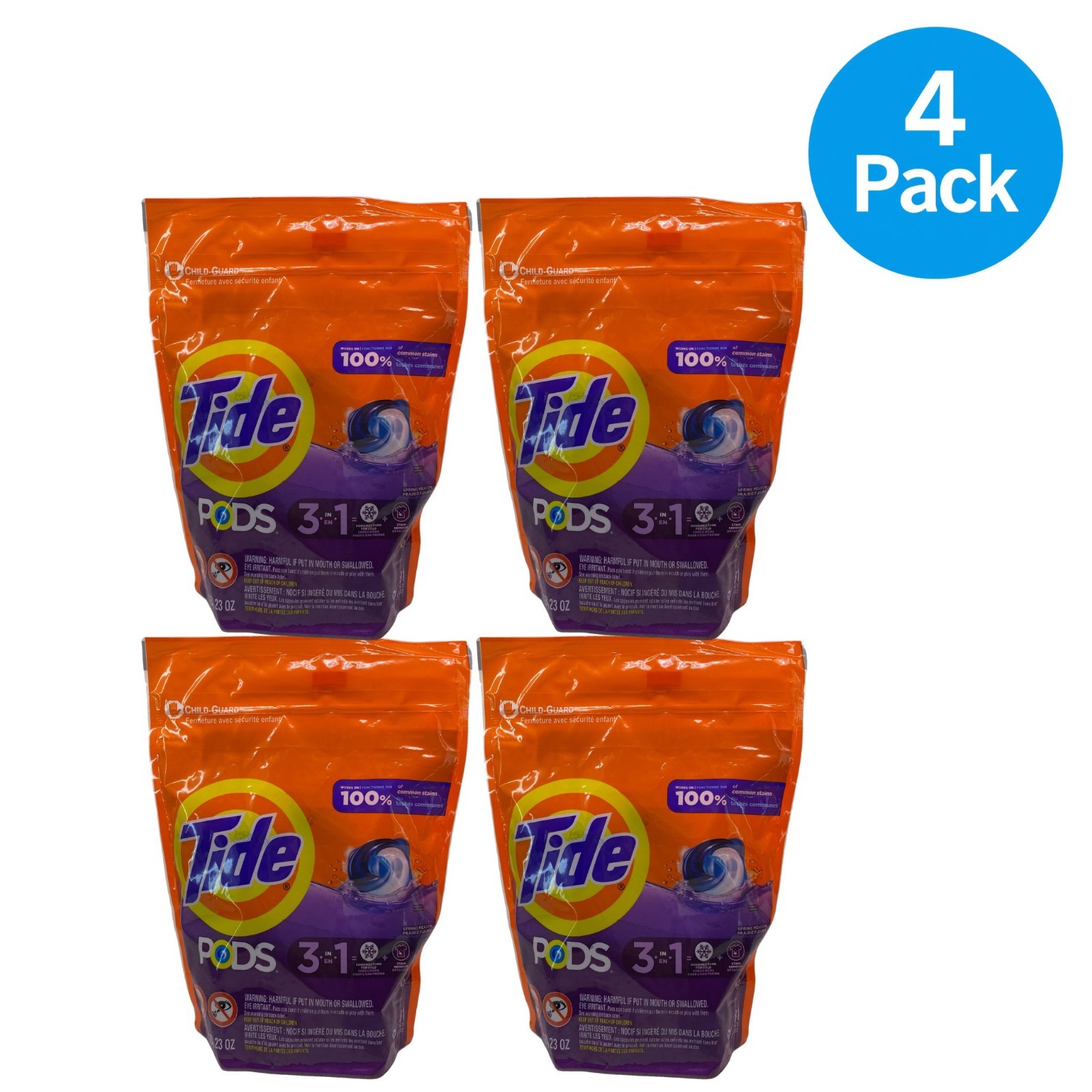 Tide PODS 3-in-1 Spring Meadow Detergent 23 oz 4 Pack New gallery