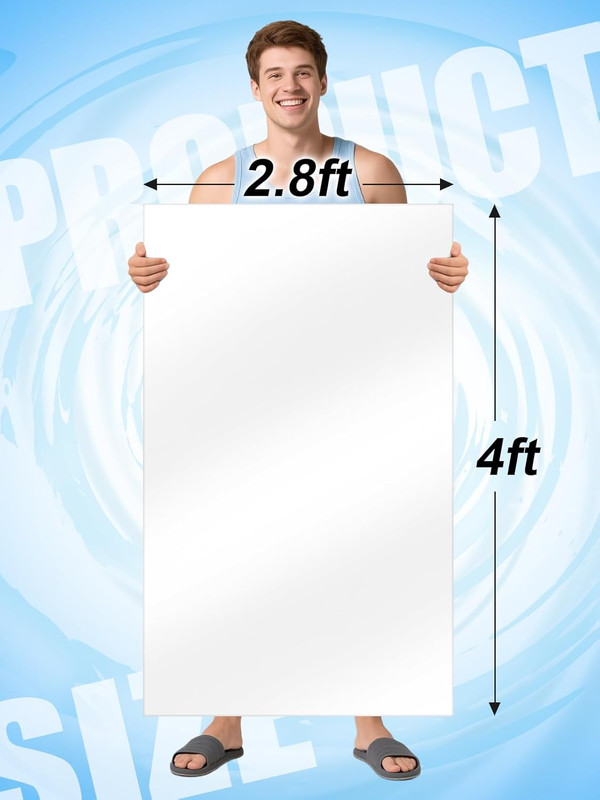 Exlarge Clear Pool Liner Repair Patch - 4Ft X 2.8Ft Self-Adhesive PVC Vinyl Patc gallery