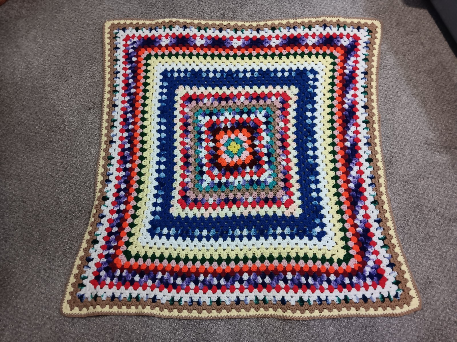 Handmade Colorful Chair Throw/Blanket Multicolor 42" x 42" gallery