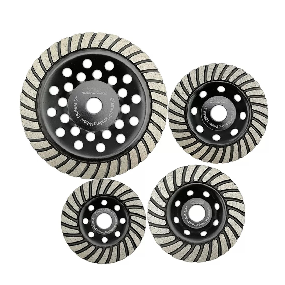 4"/ 4.5"/ 5"/ 7" Diamond Turbo Row Grinding Cup Wheel Disc Concrete Marble Tile gallery