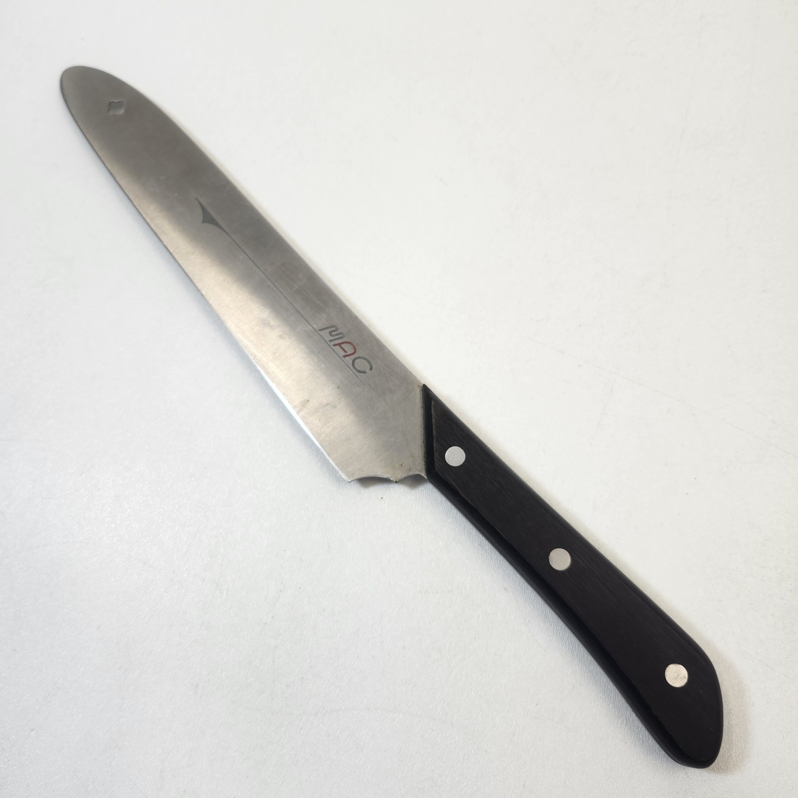 MAC Chef's Knife Japan Kitchen Carving Slicing 9” Triple Riveted Handle Vintage gallery