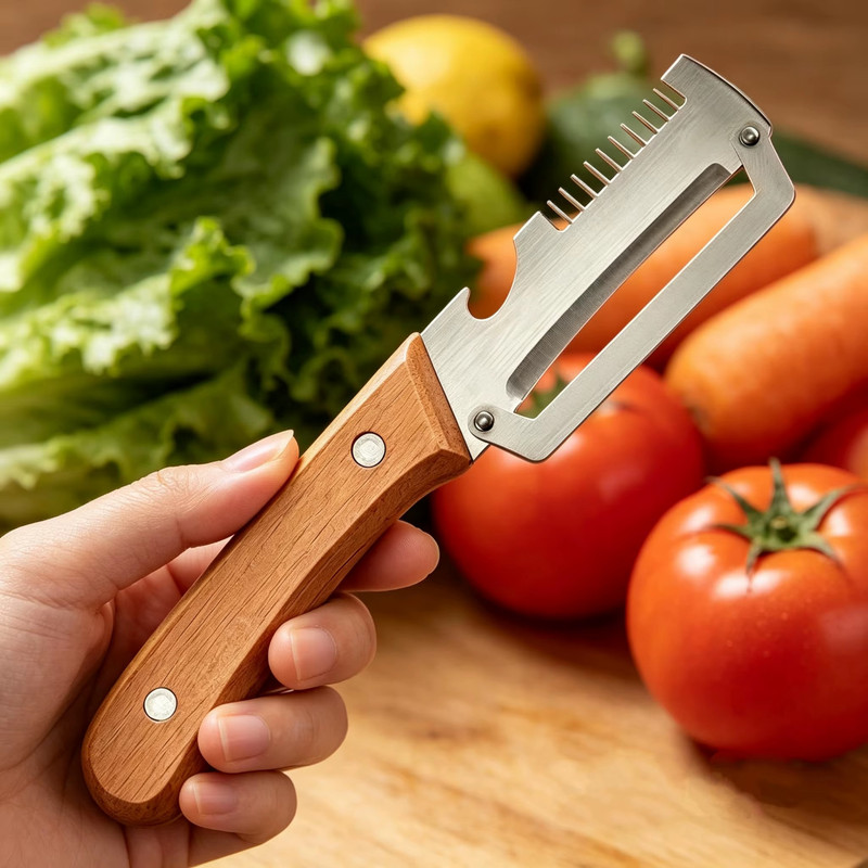 NEW 2 in 1 Multi-Functional Vegetable Peeler for Kitchen Stainless Steel Peeler gallery