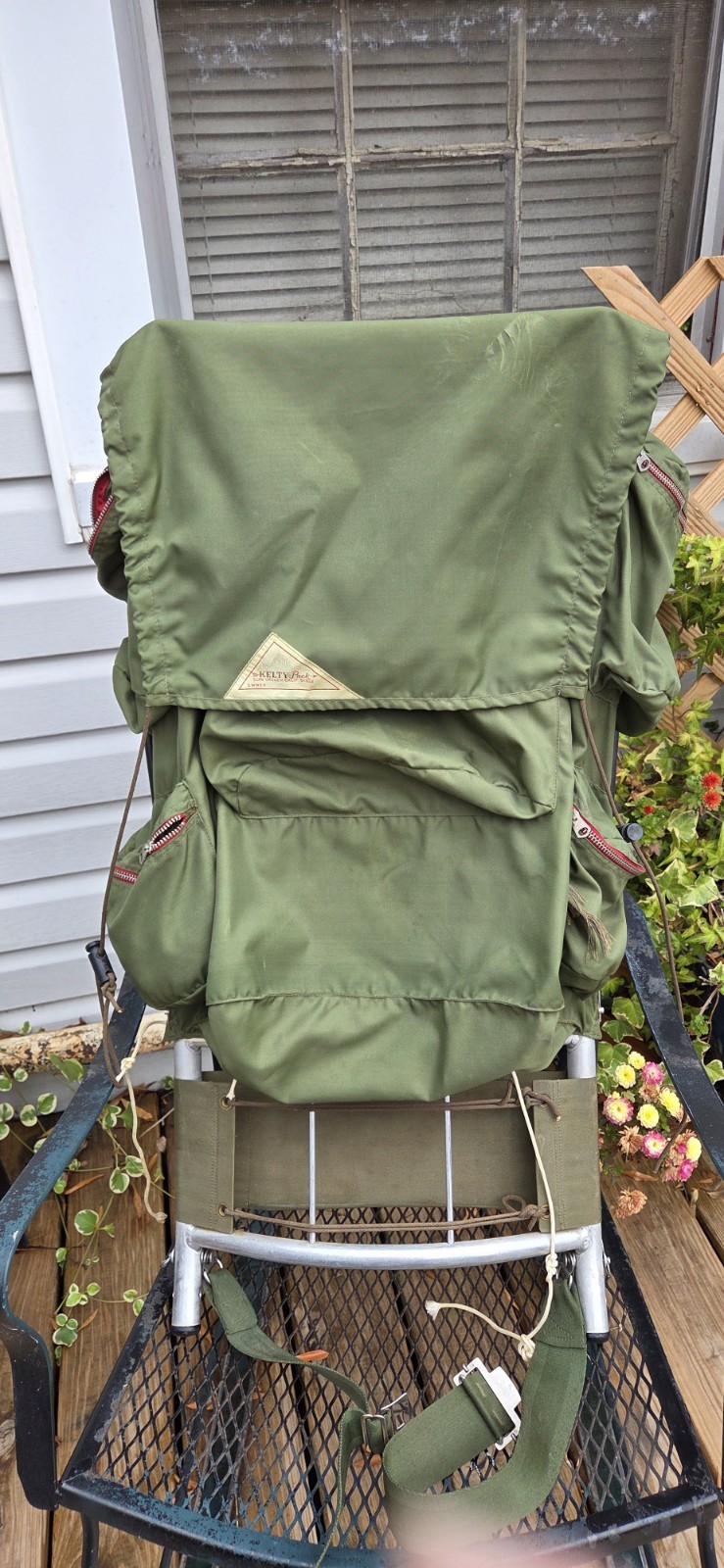 Post 1968 KELTY Mountaineer External Aluminium Frame Backpack Olive  2