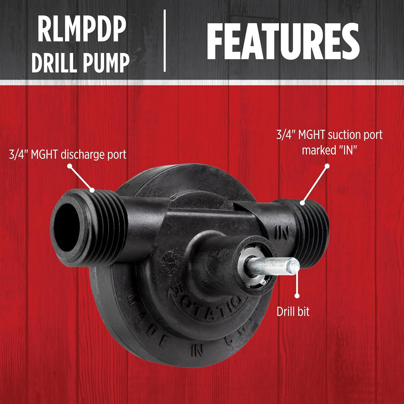 RLMPDP, 154 GPH Drill Powered Transfer Pump, Black, 14942013 gallery