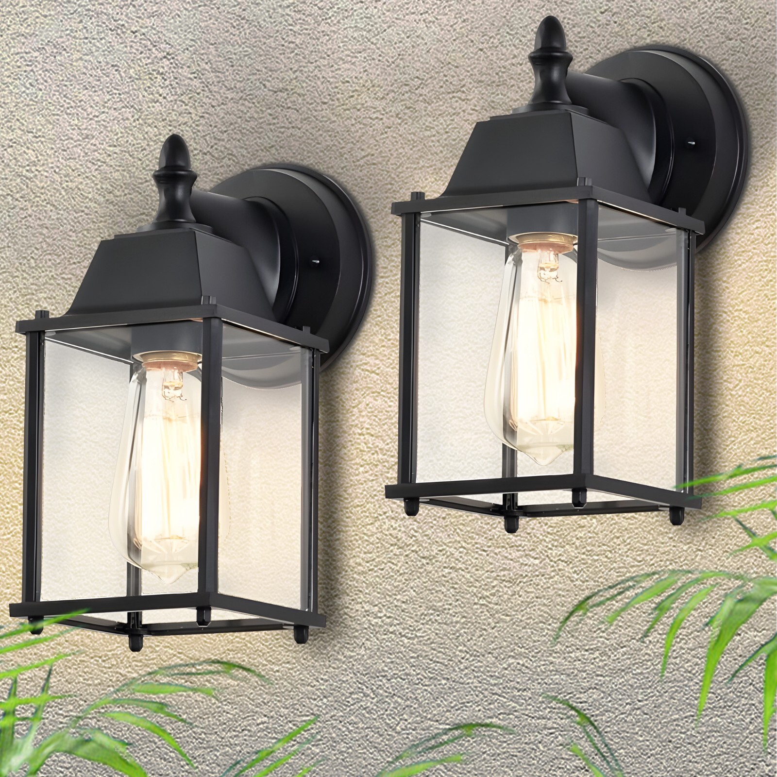 Porch Lights Outdoor Fixture 2 Pack Outdoor Lights Wall Mount Black gallery