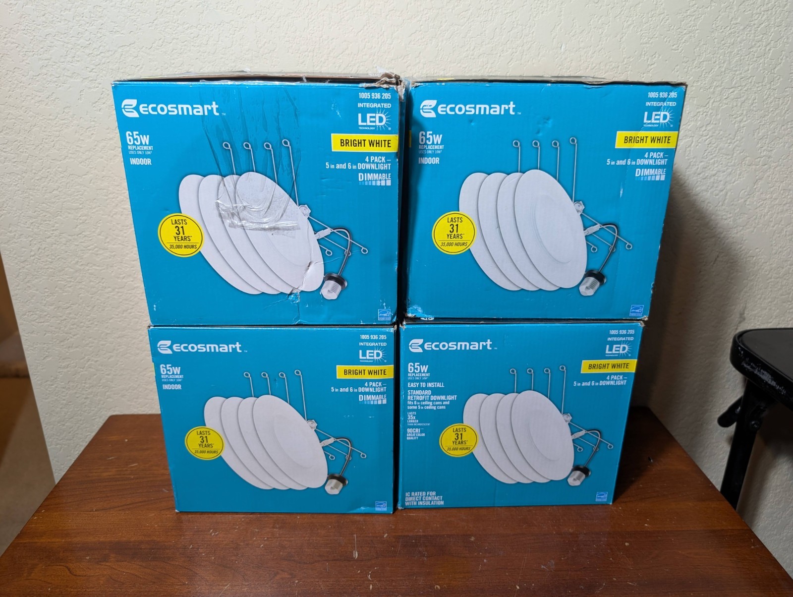 (16 Pack) EcoSmart 5/6 in Integrated LED Recessed Retrofit Downlight 3000K gallery