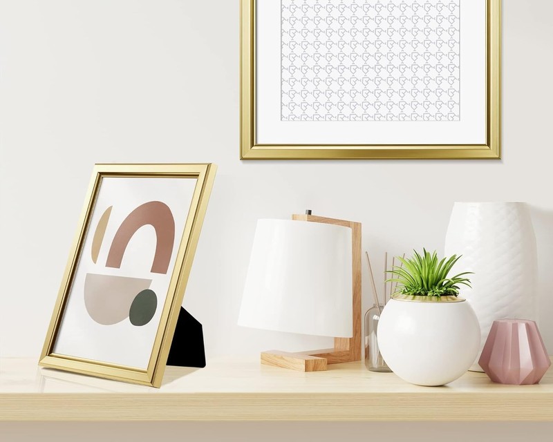 Elegant 8x10 Gold Frames - Wall Mount & Tabletop Display gallery