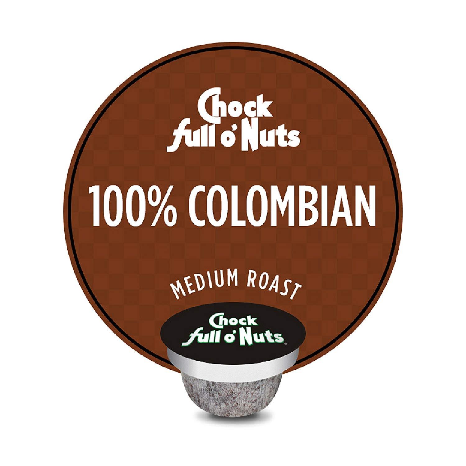 Chock Full O' Nuts Colombian Coffee 12 to 144 K cup pods Pick Any Size FREE SHIP gallery