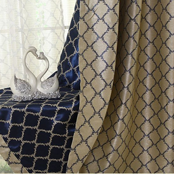 BLOCKOUT EYELET CURTAINS DOUBLE SIDE PATTERN CAMEL LATTE TAN