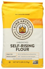5 Pound Unbleached Self Rising Flour with Non Aluminum Baking Powder 80 Ounce