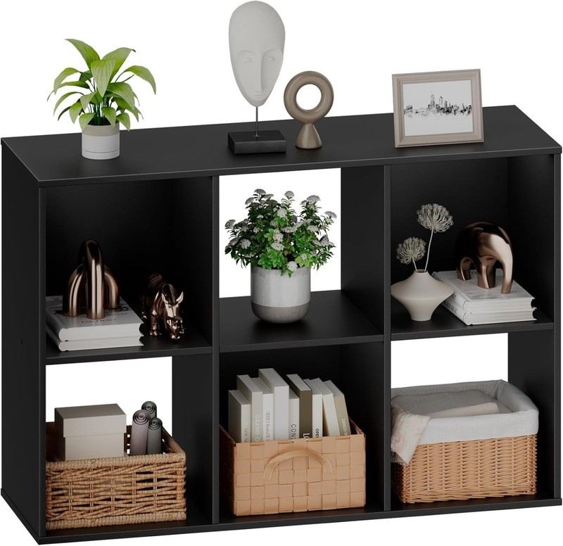 6 / 8 / 9 Cube Storage Organizer Open Cube Bookshelf with 3 Removable Back Panel gallery