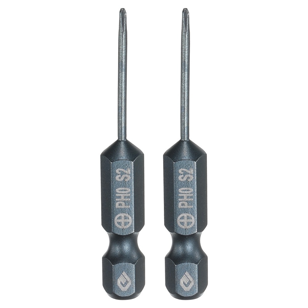 2pcs PH0 Screwdriver Tip 1/4" 5cm Magnetic Steel Rod S2 for [Brand]
