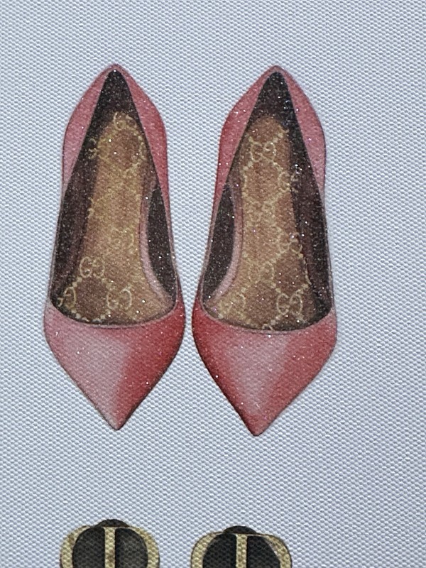 Chic Designer Inspired Lux Heels Collage Wall Art Glam Closet Beauty Room Decor gallery