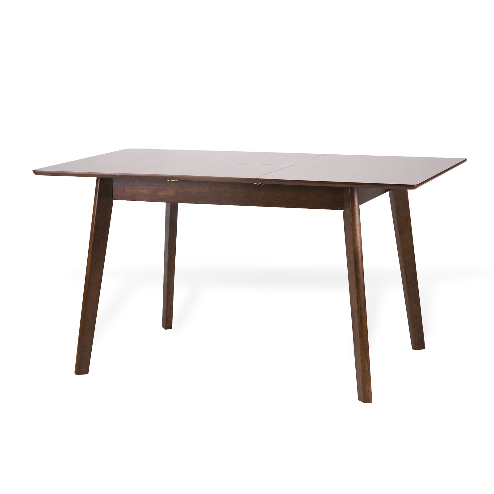 Dining Room Extendable Table Modern Solid Wood Medium Brown Color gallery