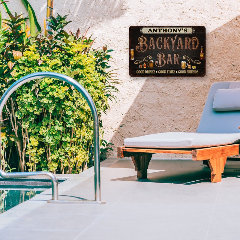 Custom Backyard Bar Sign Rustic Outdoor Bar Decor Patio Porch Yard 108122002186 gallery