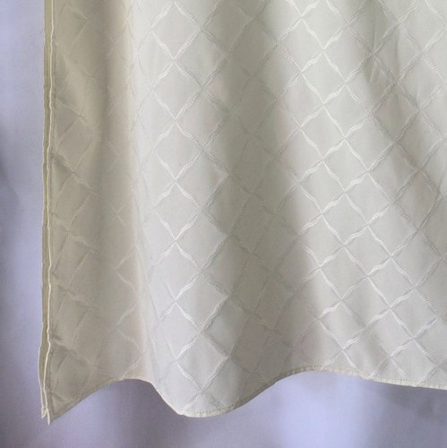 60 x 120 ” Tablecloth Ivory Jacquard Diamond Pattern Rectangle Shape gallery