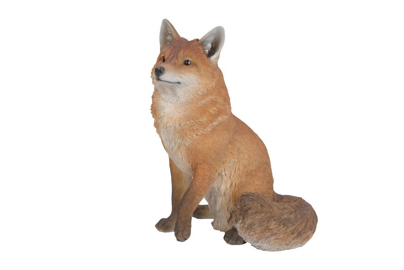 Life Like Fox Sitting Garden Statue Decoration Home Animal Sculpture Wildlife gallery