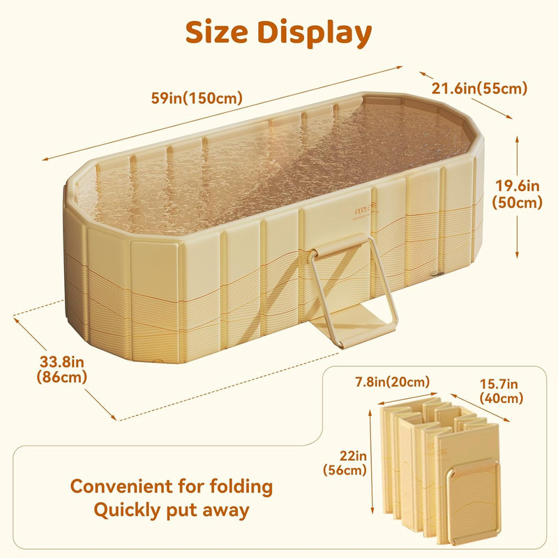 Portable Foldable Bathtub, Freestanding Bathtub No Installation, Bathroom SPA So gallery