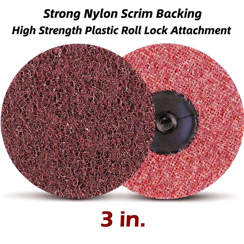 25PC 3 inch Medium Surface Conditioning Roll Lock Sanding Disc Die Grinder Drill gallery