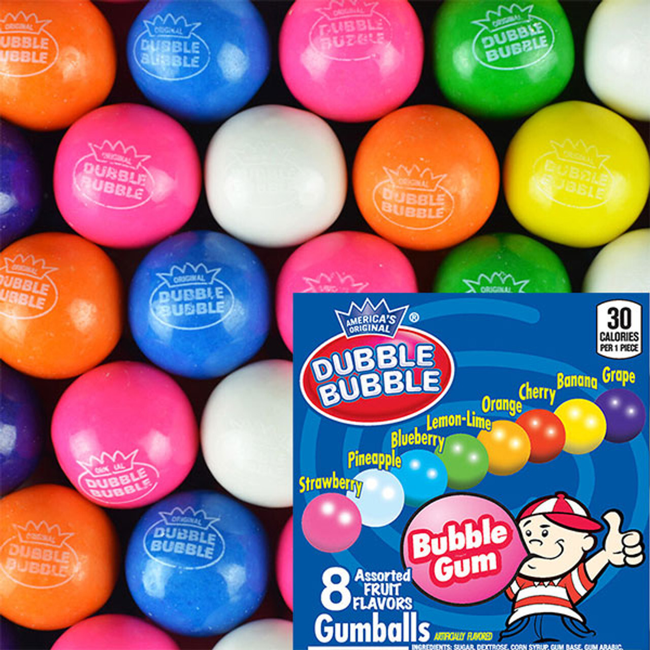 Assorted Dubble Bubble Gumballs (1-inch ) (select quantity below) gallery