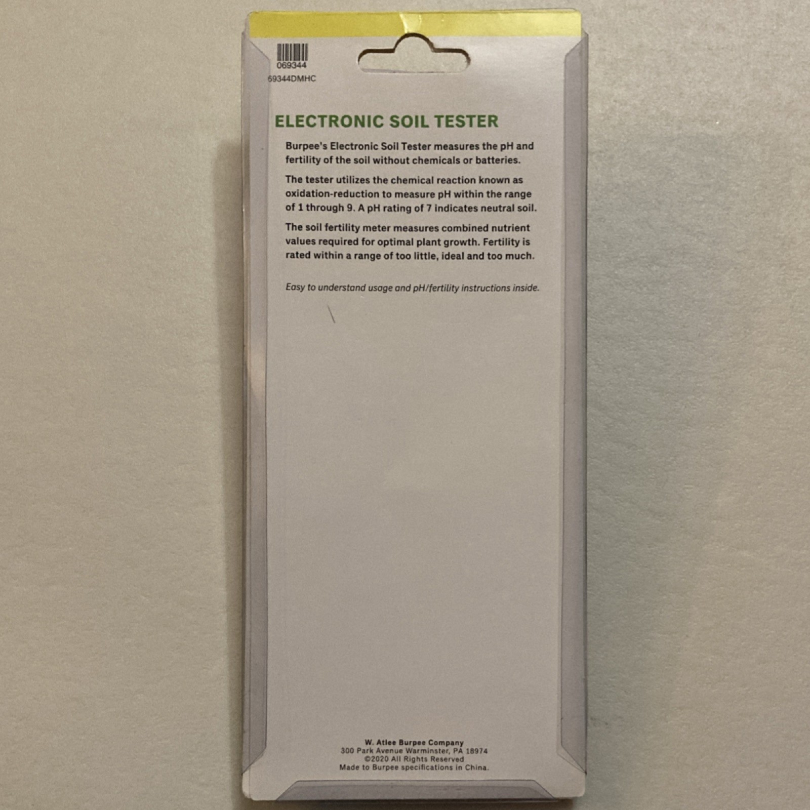 Burpee Electronic Soil Tester pH & Fertility No Batteries Required gallery