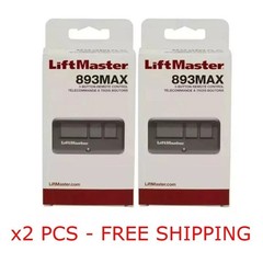 2 Pack 893MAX LiftMaster 3 Button Remote Control Garage Door Opener