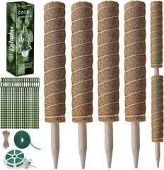 Extendable 47.5-inch Coir Moss Pole Set – Ideal for Climbing Vines & Creepers