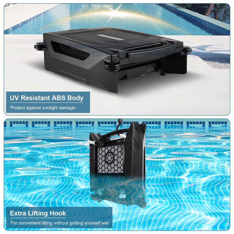 Solar Powered Robotic Pool Skimmer Swimming Pool Surface 2 Modes Surface &APP gallery