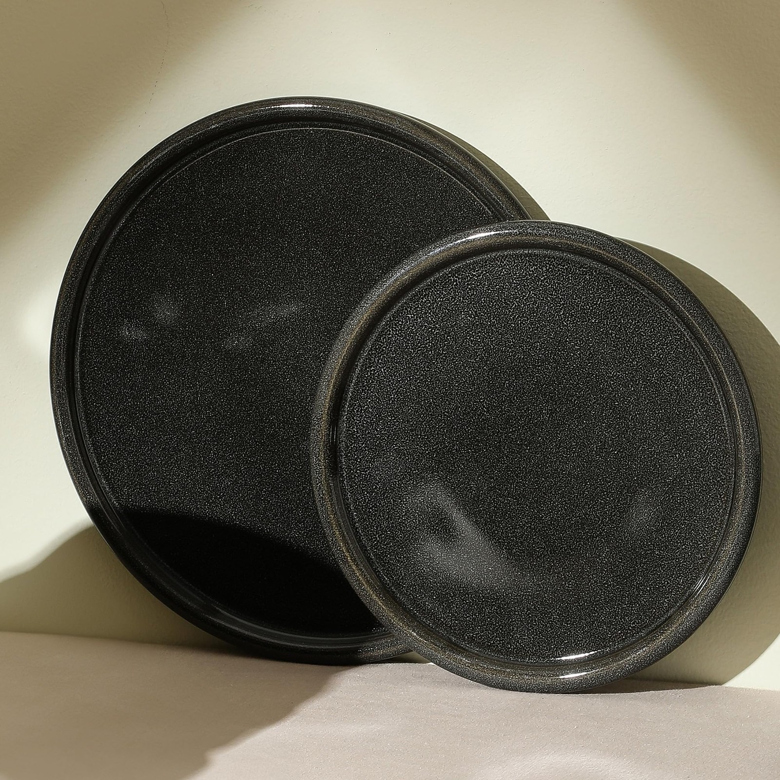 Stone Lain Eden 4-Piece Dinner Plate Set Stoneware Charcoal Grey gallery
