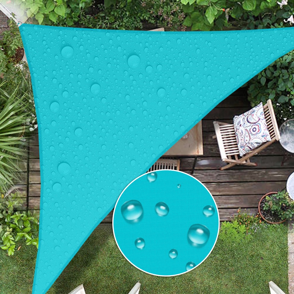 Waterproof Turquoise Right Triangle Sun Shade Sail Outdoor Canopy Awning Patio