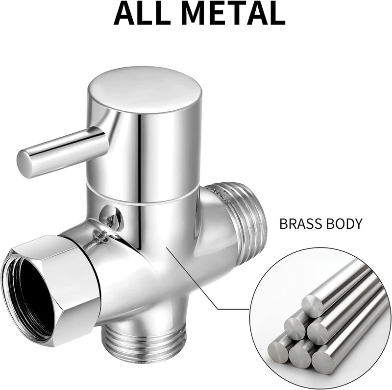 G1/2" Shower Head Diverter Valve, Solid Brass Shower Arm Diverter Valve for Hand gallery